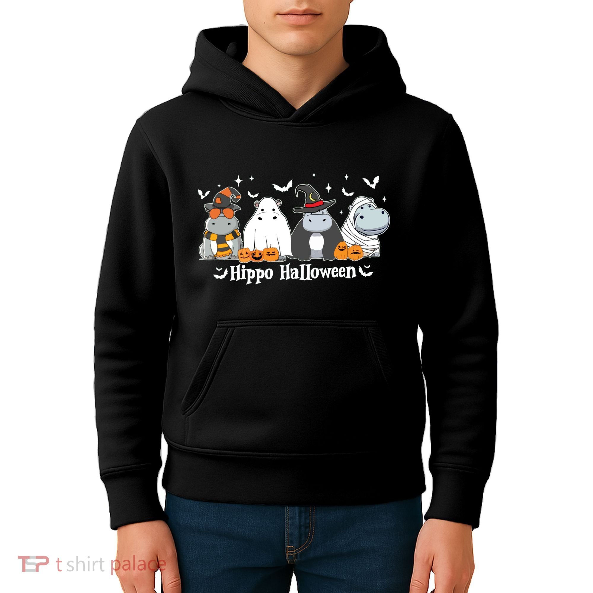 Cute Baby Hippo Moo Deng Fall Kids Hoodie