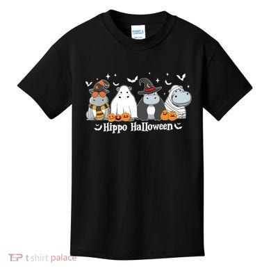 Cute Baby Hippo Moo Deng Fall Kids T-Shirt