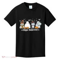 Cute Baby Hippo Moo Deng Fall Kids T-Shirt thumb 0