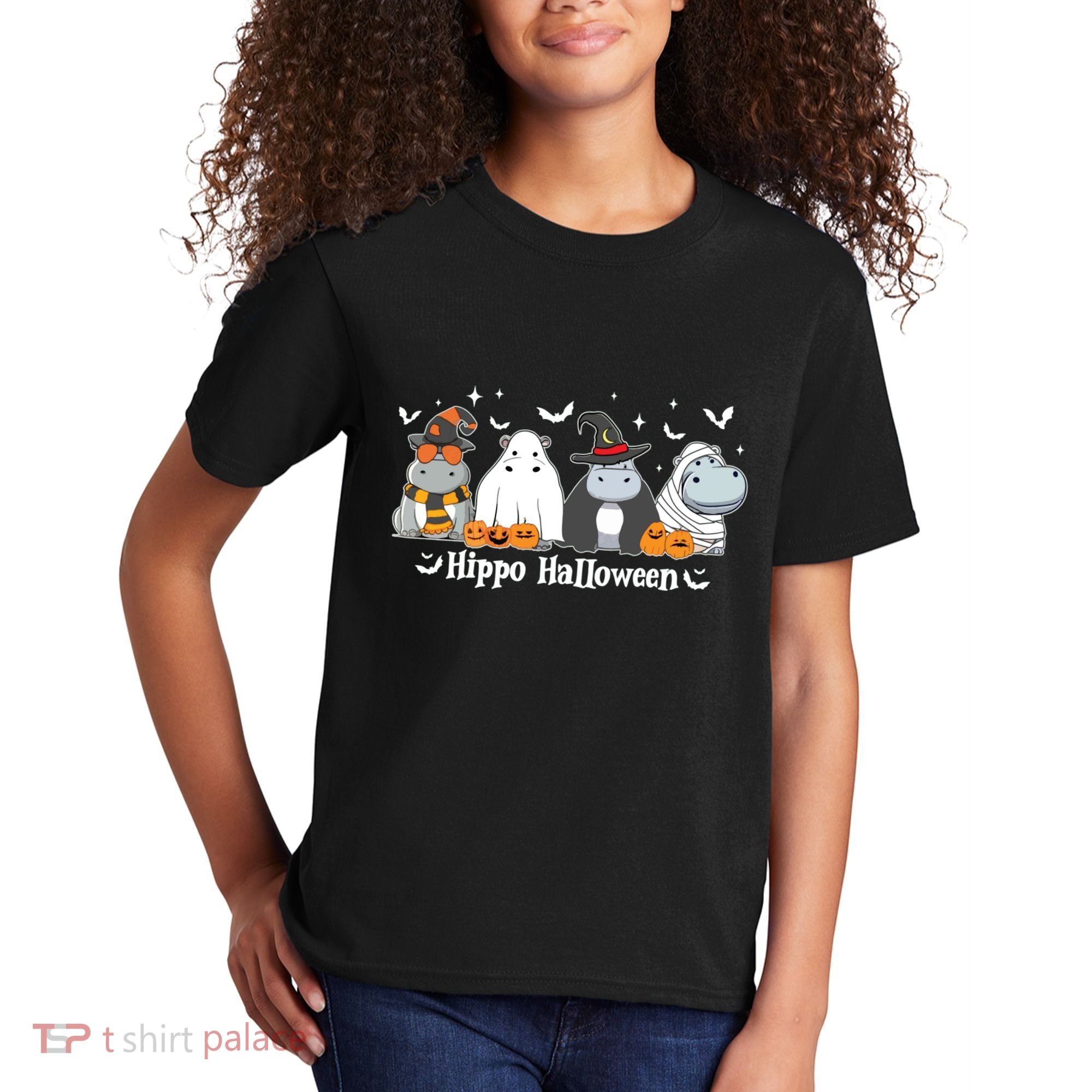Cute Baby Hippo Moo Deng Fall Kids T-Shirt