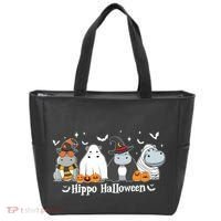 Cute Baby Hippo Moo Deng Fall Tote Bag thumb 0