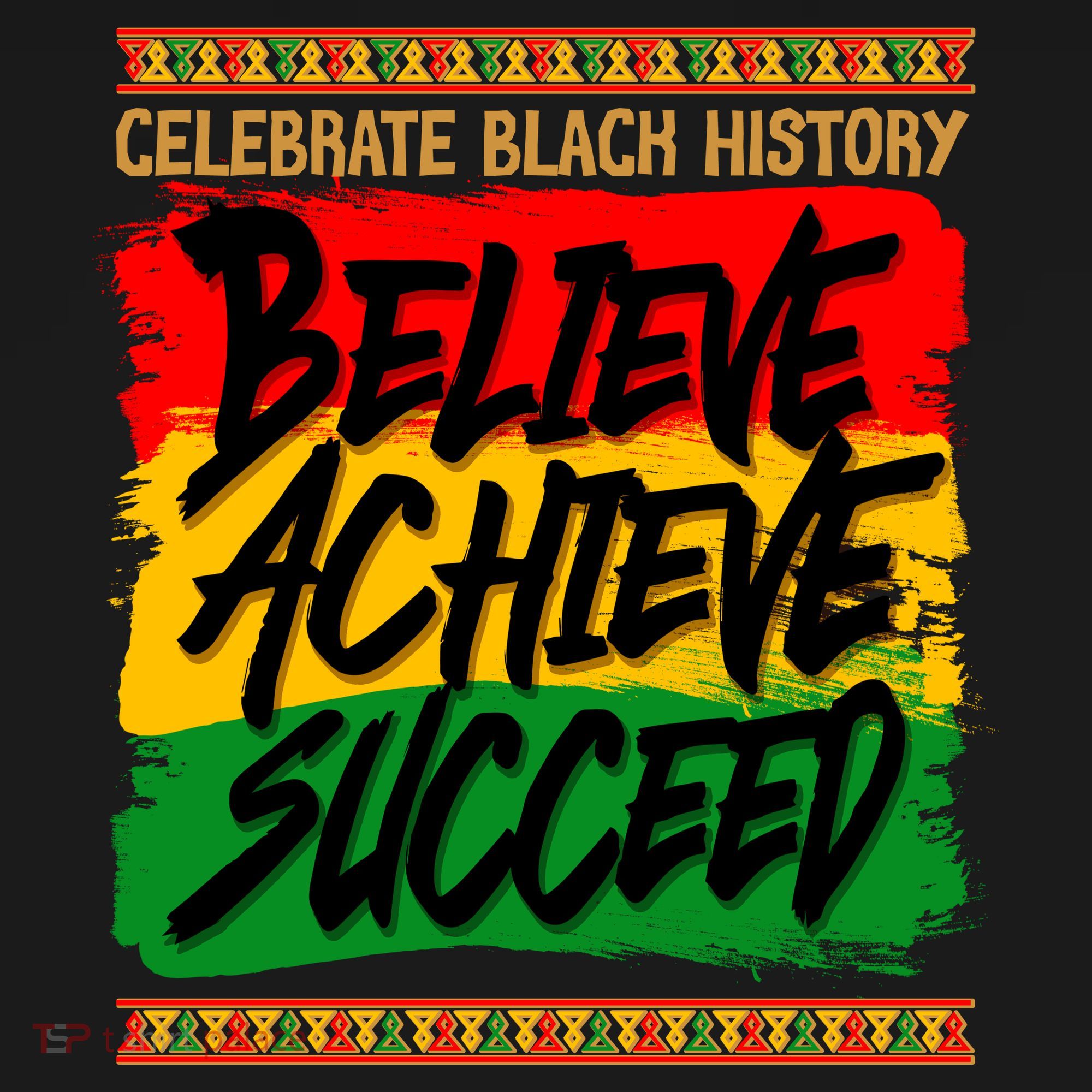 Celebrate Black History Believe Achieve Succeed Toddler Hoodie