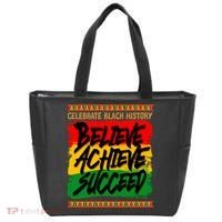 Celebrate Black History Believe Achieve Succeed Tote Bag thumb 0