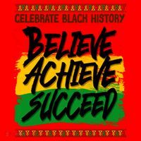 Celebrate Black History Believe Achieve Succeed Santa Hat thumb 1