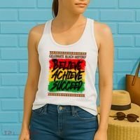 Celebrate Black History Believe Achieve Succeed Women's Tank Top thumb 2
