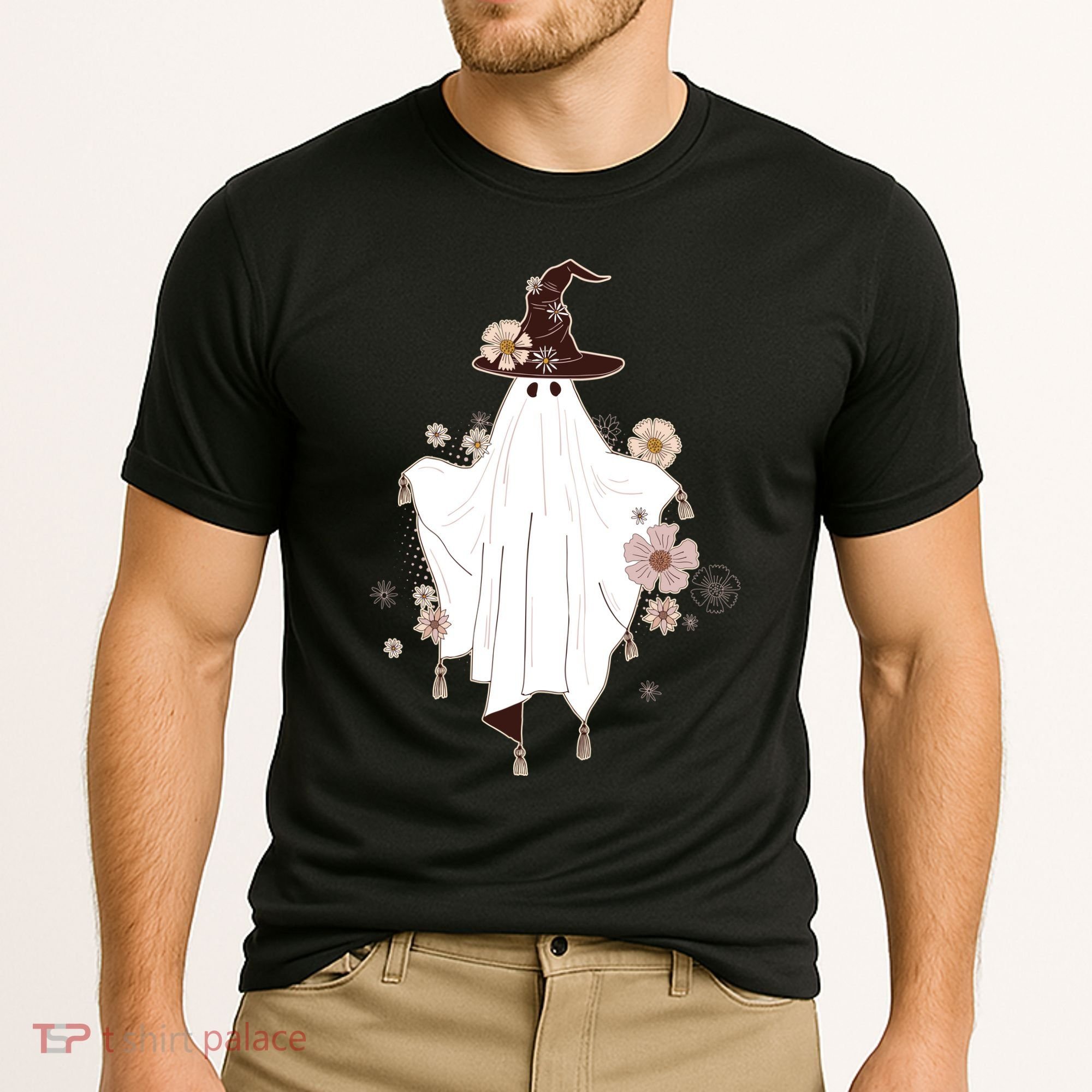 Cute Boho Halloween Ghost Cooling Performance Crew T-Shirt