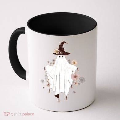 Cute Boho Halloween Ghost Coffee Mug
