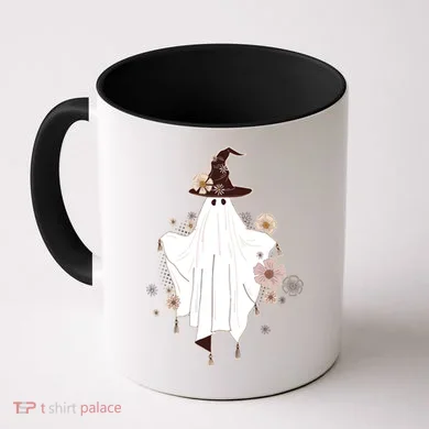 Cute Boho Halloween Ghost Coffee Mug