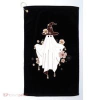 Cute Boho Halloween Ghost Golf Towel thumb 0