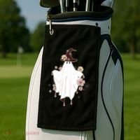 Cute Boho Halloween Ghost Golf Towel thumb 2