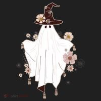 Cute Boho Halloween Ghost Golf Towel thumb 3
