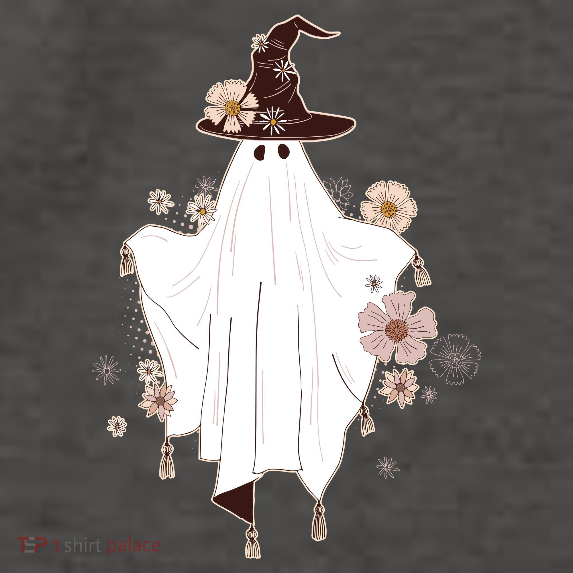 Cute Boho Halloween Ghost Vector Backpack