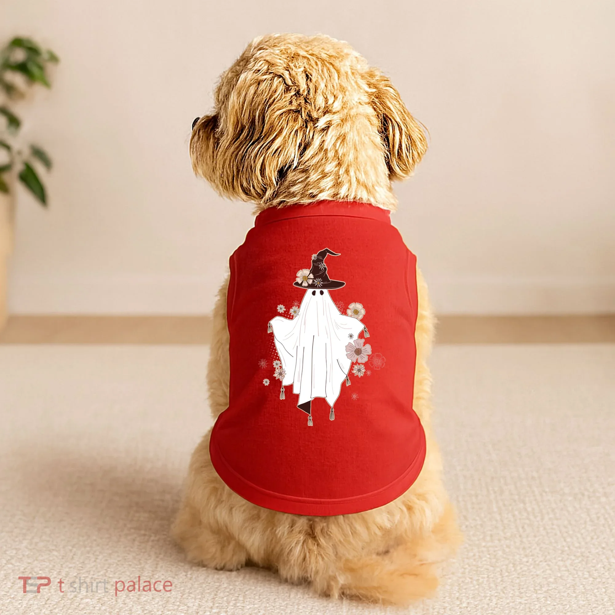 Cute Boho Halloween Ghost Doggie Tank