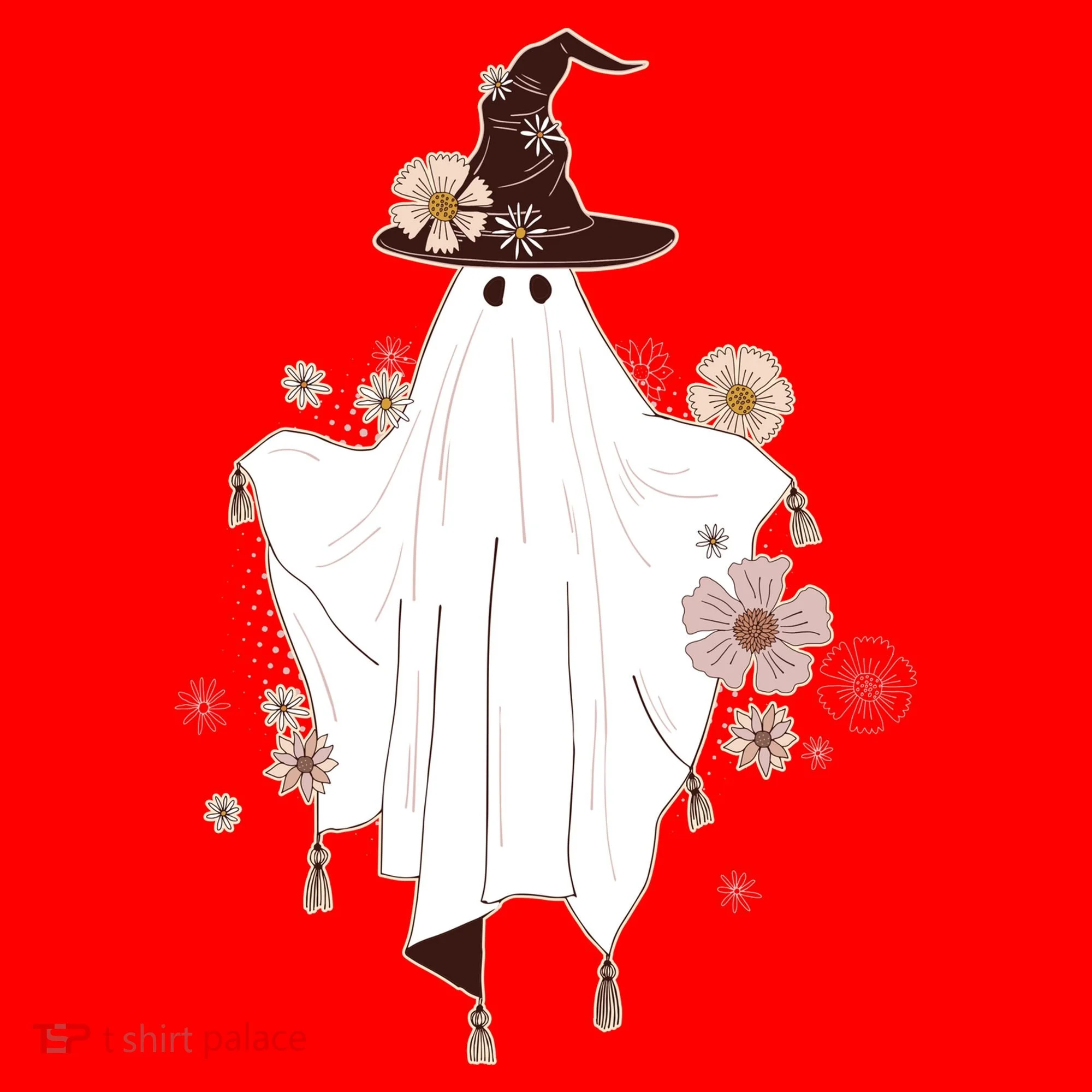 Cute Boho Halloween Ghost Doggie Tank