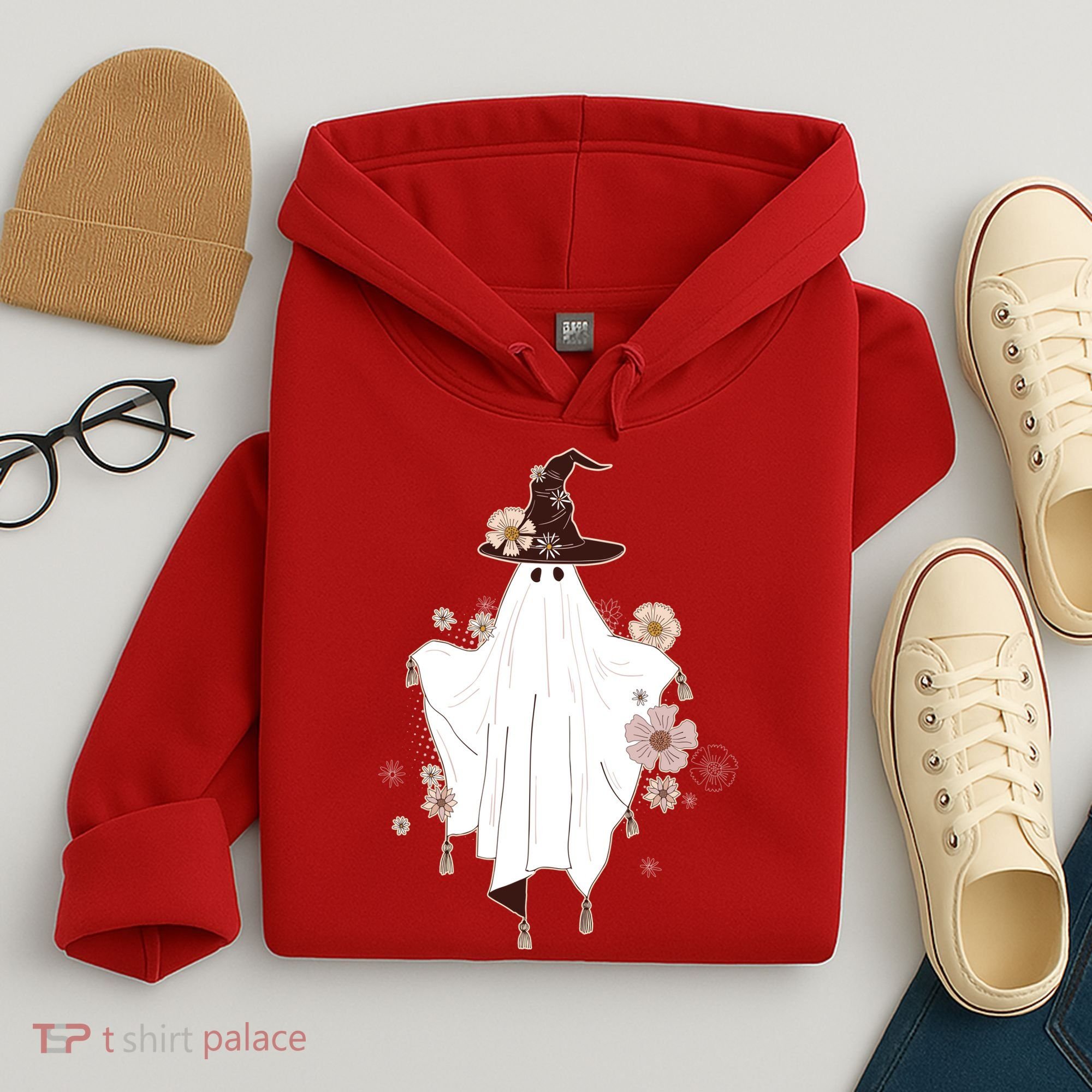 Cute Boho Halloween Ghost Hoodie