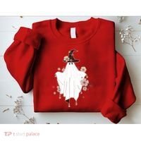 Cute Boho Halloween Ghost Sweatshirt thumb 2
