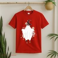 Cute Boho Halloween Ghost T-Shirt thumb 2