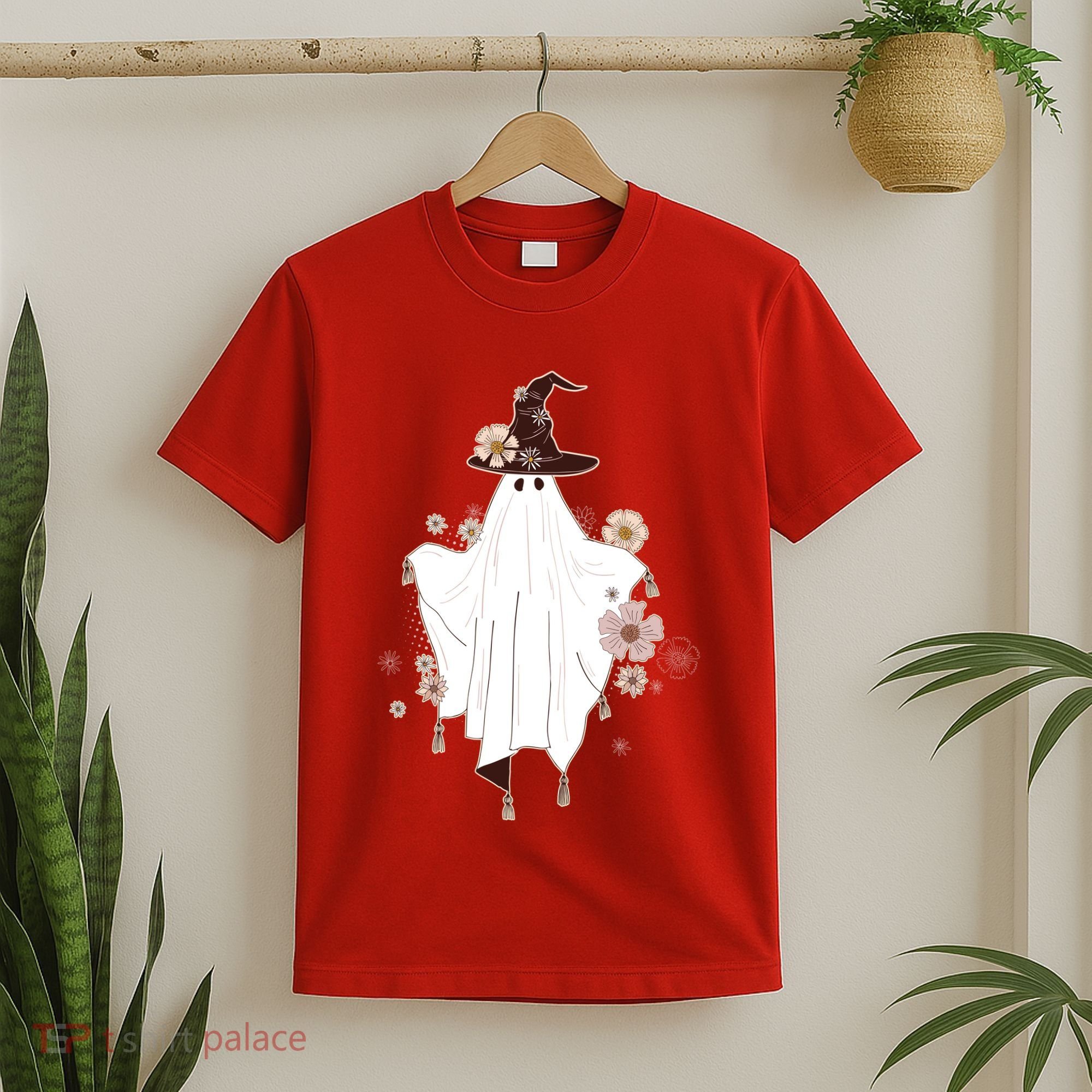 Cute Boho Halloween Ghost T-Shirt