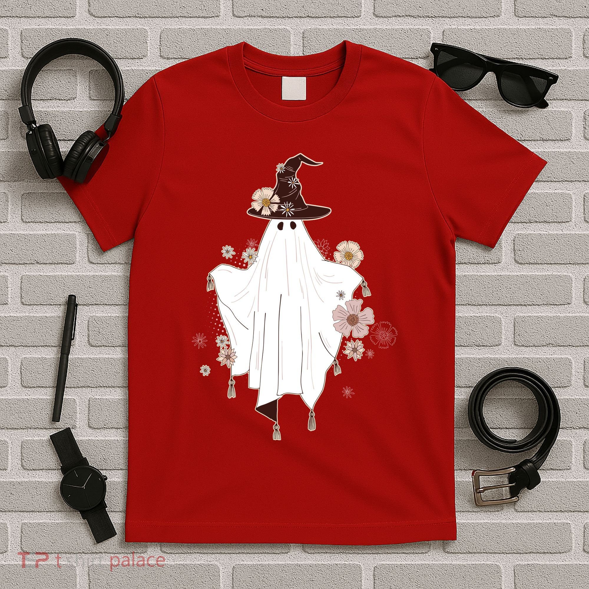 Cute Boho Halloween Ghost T-Shirt
