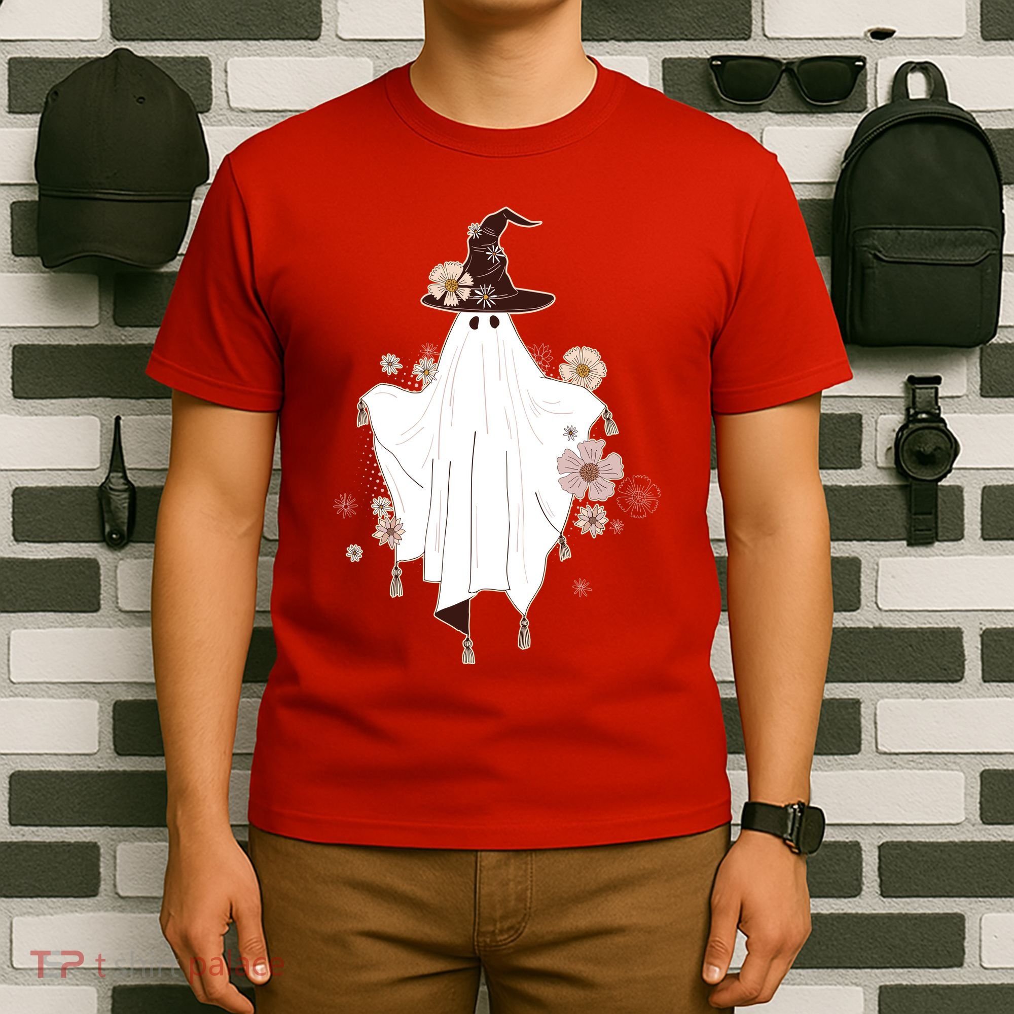 Cute Boho Halloween Ghost T-Shirt