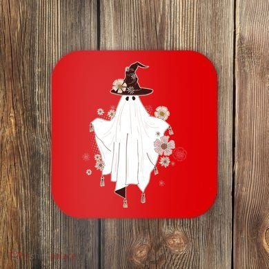 Cute Boho Halloween Ghost Coaster