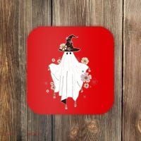 Cute Boho Halloween Ghost Coaster thumb 0