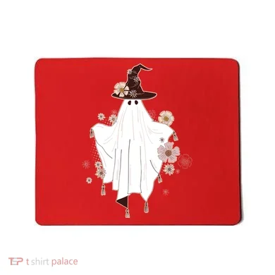 Cute Boho Halloween Ghost Mousepad