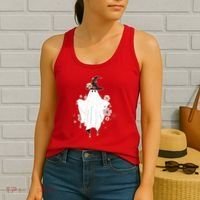 Cute Boho Halloween Ghost Women's Tank Top thumb 2