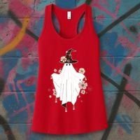 Cute Boho Halloween Ghost Women's Tank Top thumb 3