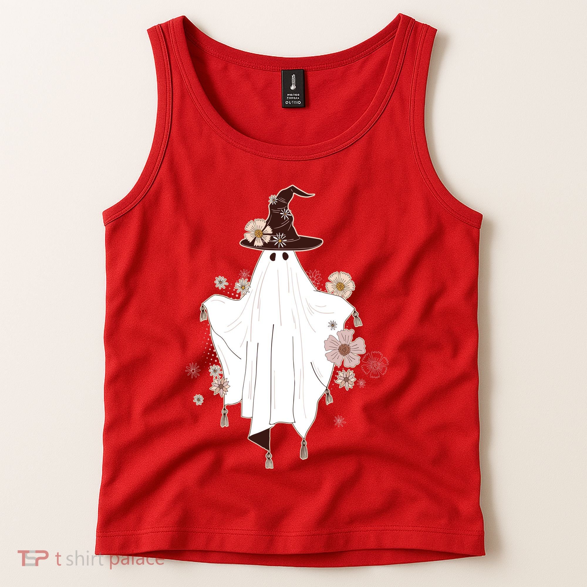 Cute Boho Halloween Ghost Tank Top