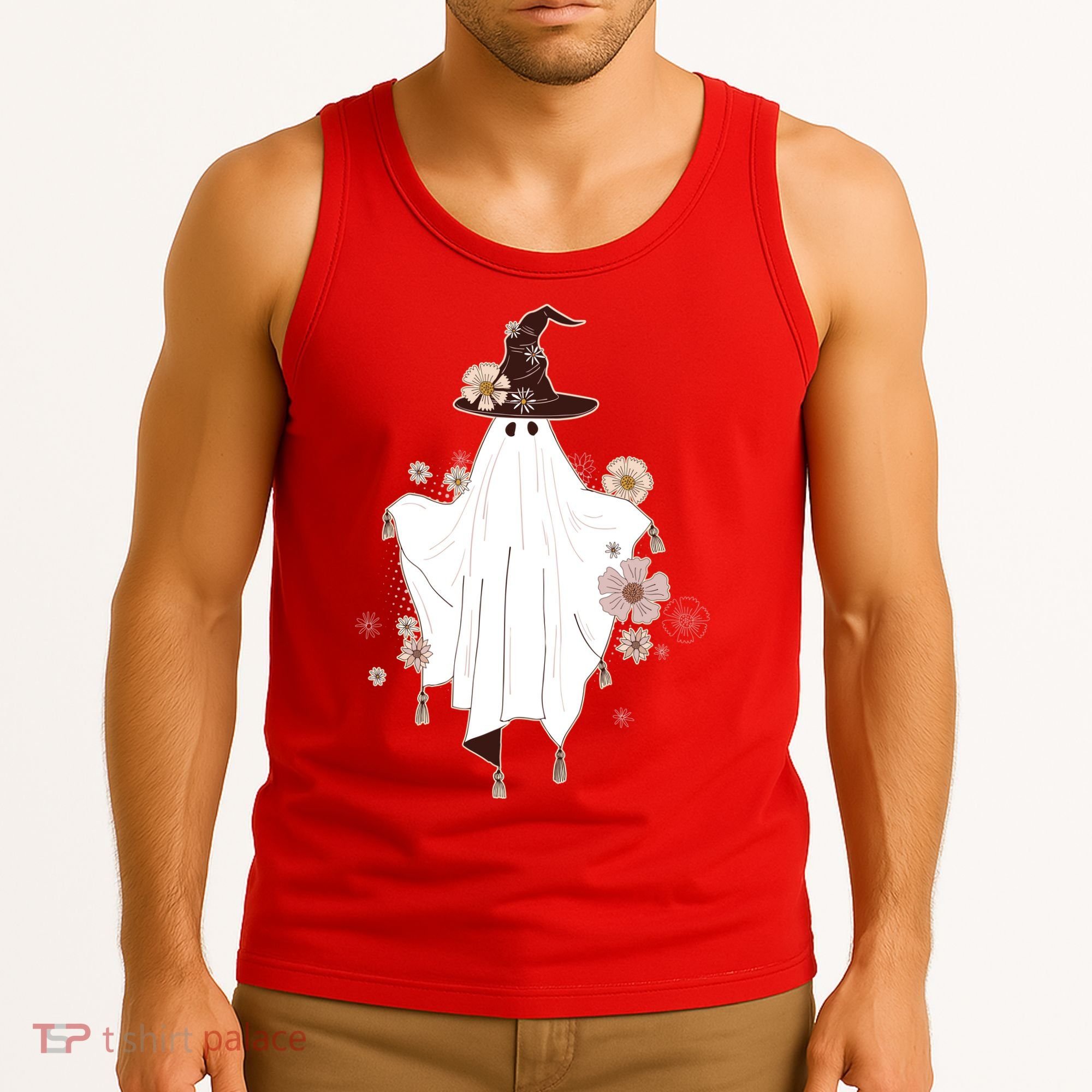 Cute Boho Halloween Ghost Tank Top