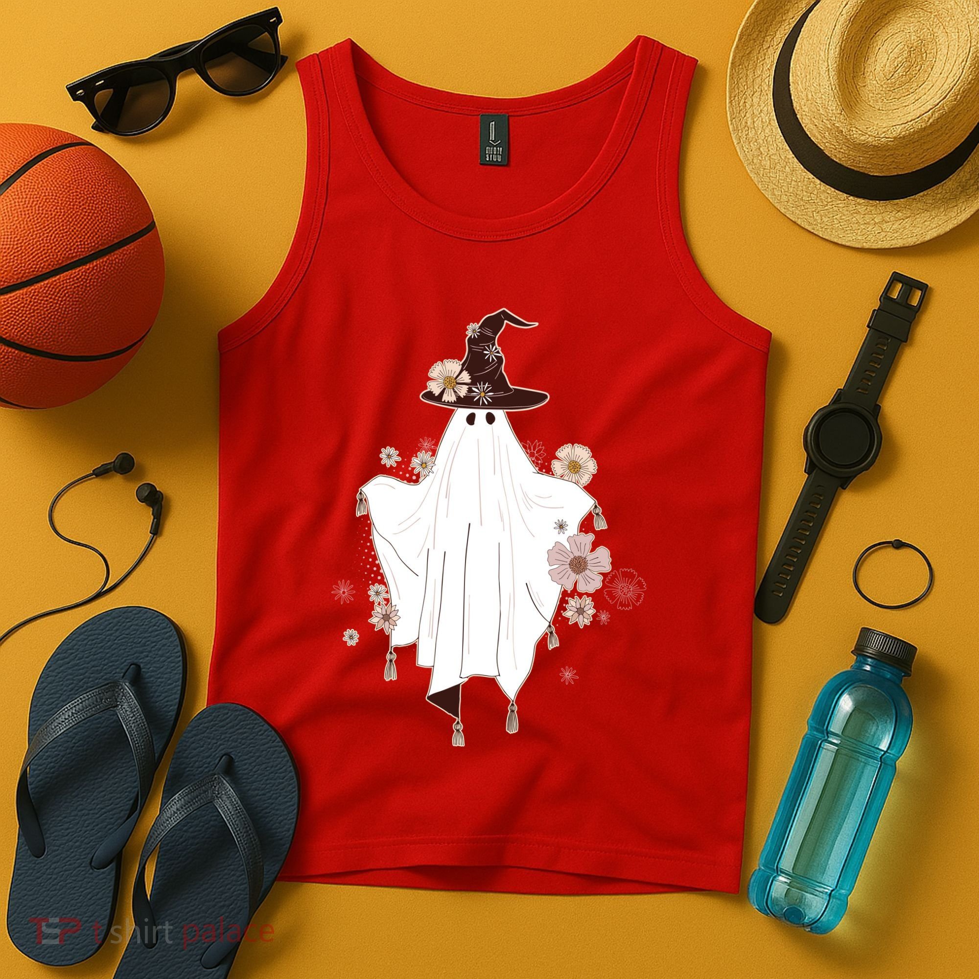 Cute Boho Halloween Ghost Tank Top