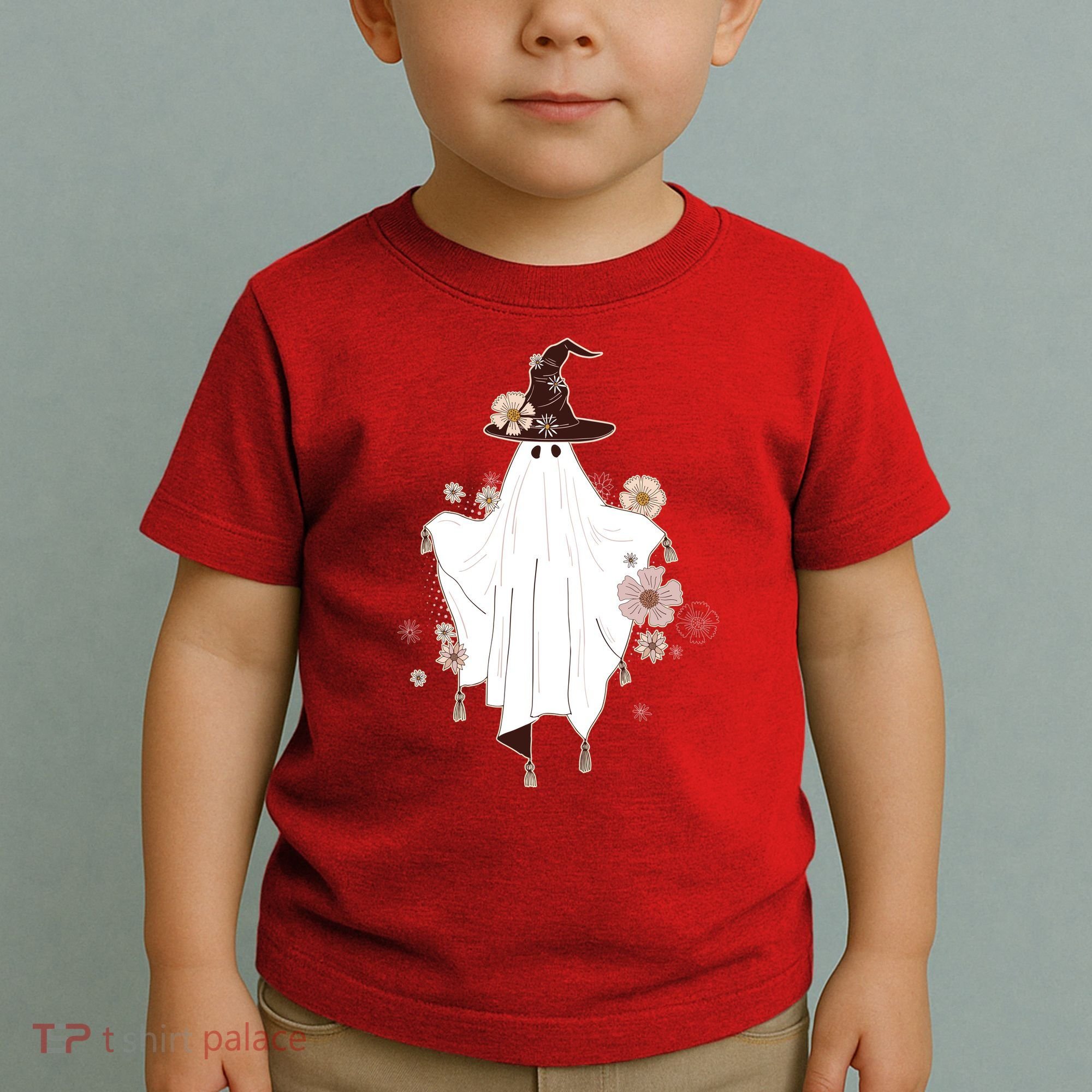 Cute Boho Halloween Ghost Toddler T-Shirt