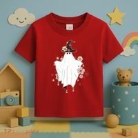 Cute Boho Halloween Ghost Toddler T-Shirt thumb 3