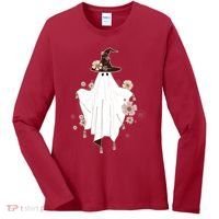 Cute Boho Halloween Ghost Women's Long Sleeve Shirt thumb 0