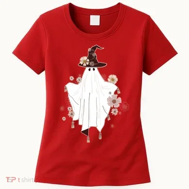 Cute Boho Halloween Ghost Women's T-Shirt