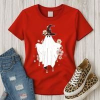 Cute Boho Halloween Ghost Women's T-Shirt thumb 3