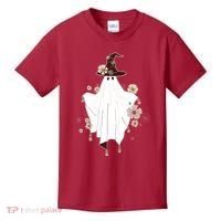Cute Boho Halloween Ghost Kids T-Shirt thumb 0