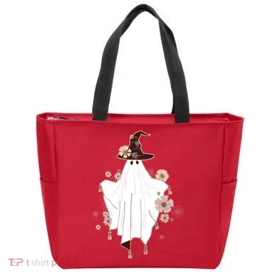 Cute Boho Halloween Ghost Tote Bag