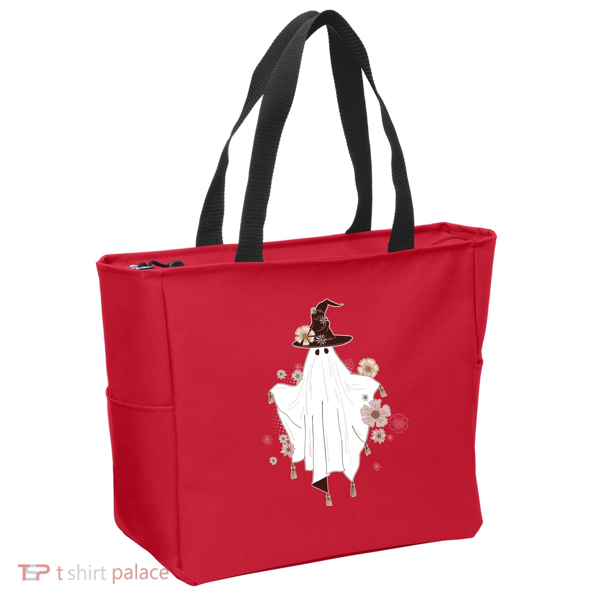 Cute Boho Halloween Ghost Tote Bag