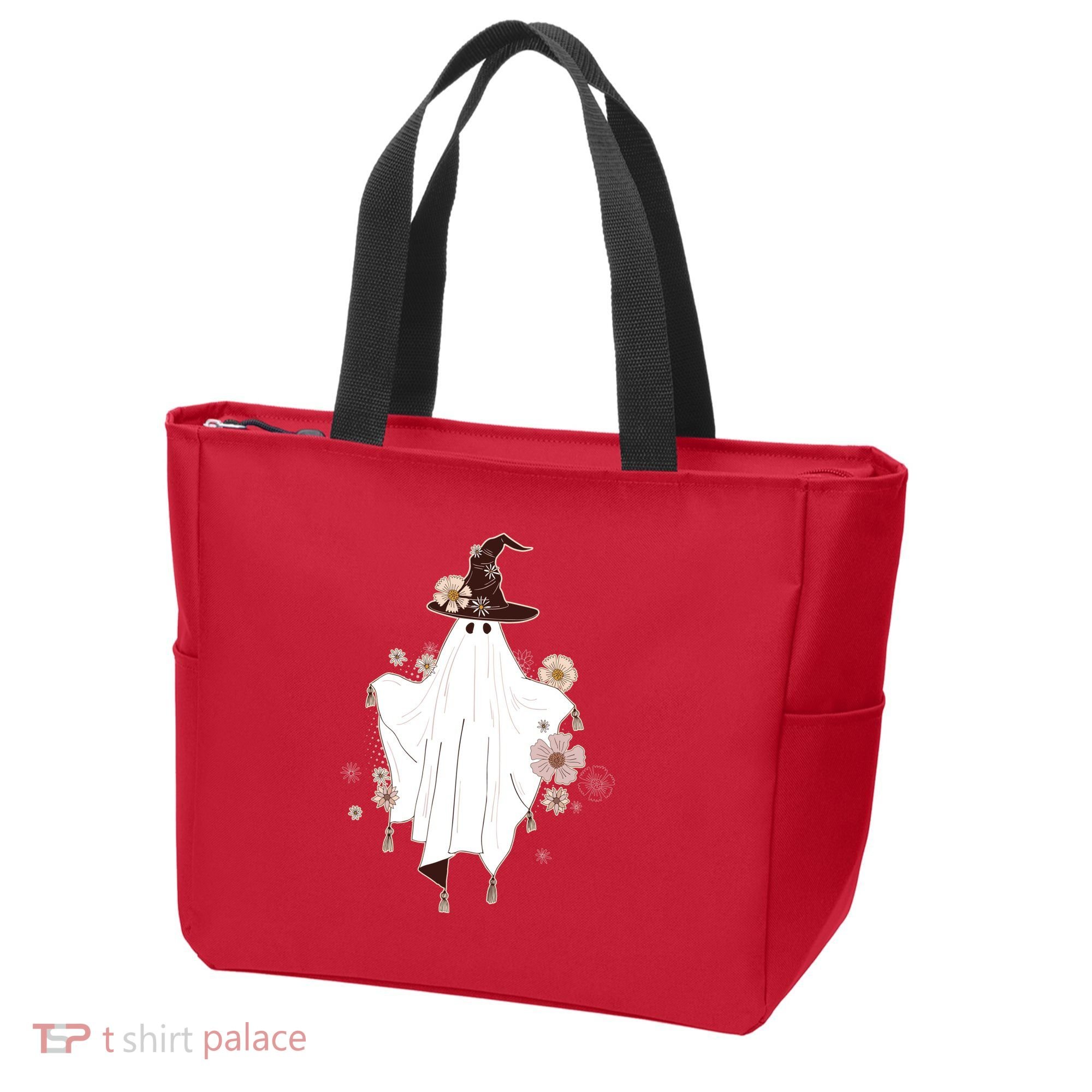 Cute Boho Halloween Ghost Tote Bag