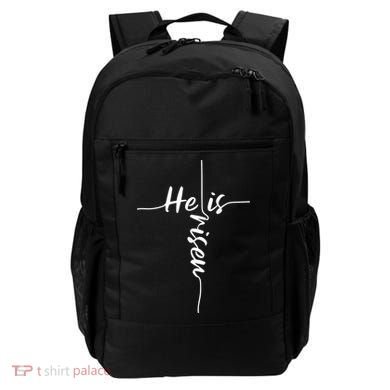 Christian Bible He Is Risen Easter Day Jesus Cross Religious Backpack