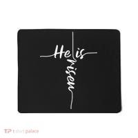 Christian Bible He Is Risen Easter Day Jesus Cross Religious Mousepad thumb 0