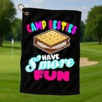 Camp Besties Have Smore Fun Golf Towel thumb 1