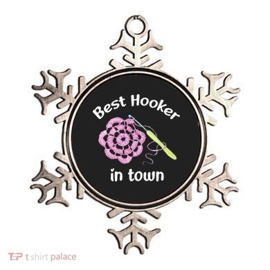 Crochet Best Hooker In Town Funny Yarn Ornament