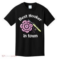 Crochet Best Hooker In Town Funny Yarn Kids T-Shirt thumb 0
