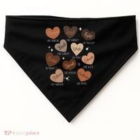 Celebrating Black History With Educated Leader Hearts USA-Made Doggie Bandana thumb 0