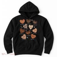 Celebrating Black History With Educated Leader Hearts Hoodie thumb 0