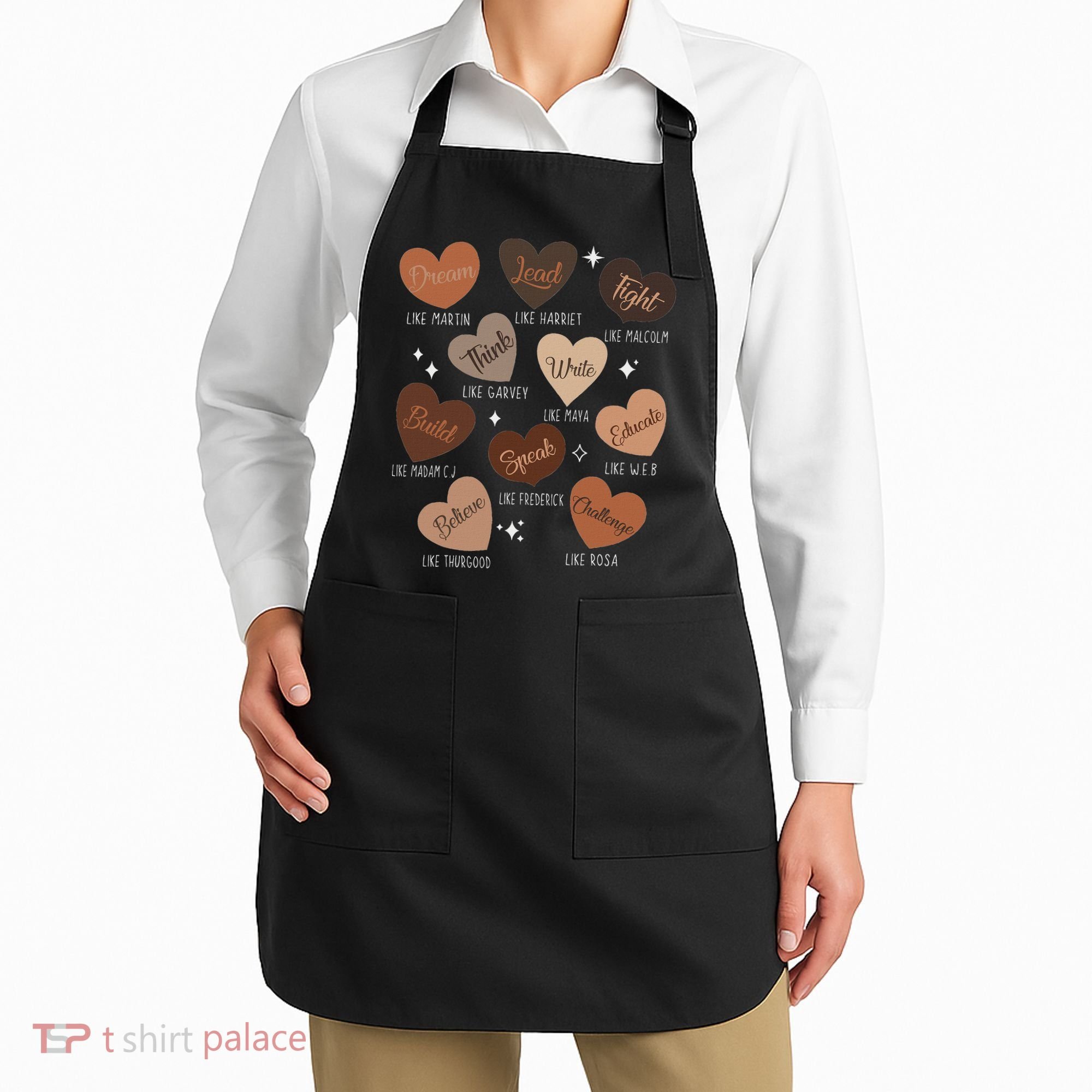 Celebrating Black History With Educated Leader Hearts Apron