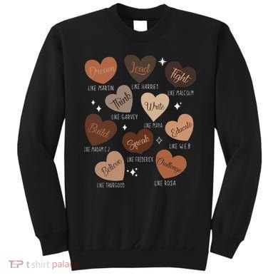 Celebrating Black History With Educated Leader Hearts Sweatshirt